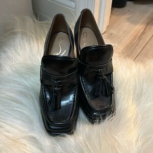 Black Sam Edelman heeled loafers